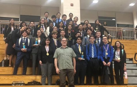 The BVH Speech and Debate team poses for a team picture after completing the 2B League Tournament at Canyon Crest Academy.