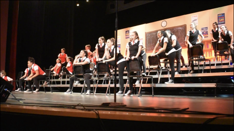 At Lincoln Highs theater, Music Machine performs their newest piece Detention at the Festival Debut event on Feb. 14