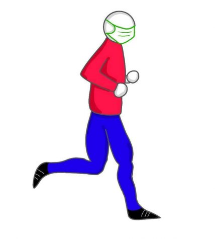 Its mandatory for people to wear masks when running, jogging or walking at the trails of parks. 