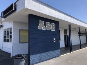 The Associated Student Body building from the outside. The ASB is in charge of school spirit activities throughout the year.
