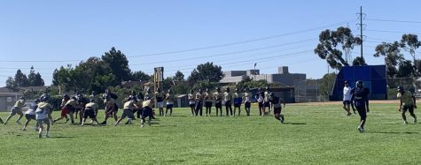 Due to construction on a new track and field, the football team and cross country team have relocated practices to the soccer field on the other side of BVHs campus. The field hockey team, who had the field in past years, played at Bonita Vista Middle instead.  