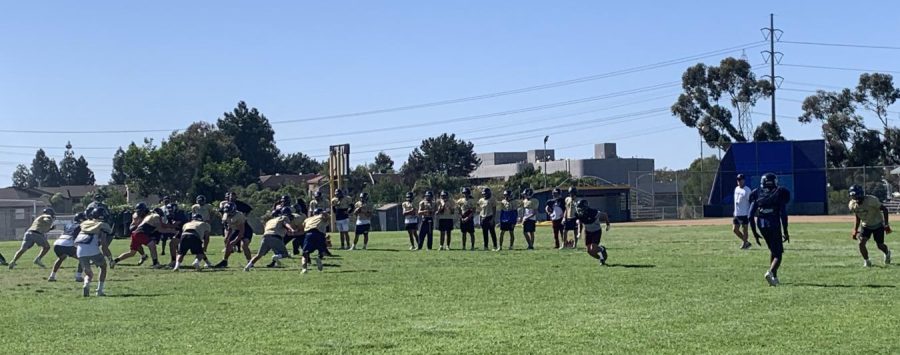 Due to construction on a new track and field, the football team and cross country team have relocated practices to the soccer field on the other side of BVH's campus. The field hockey team, who had the field in past years, played at Bonita Vista Middle instead.  