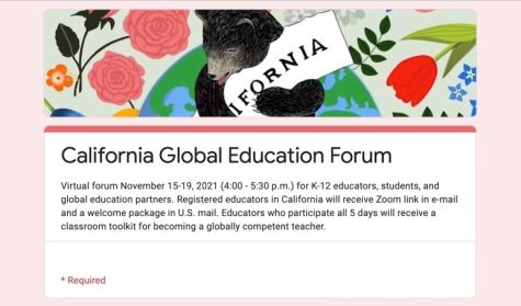 To attend the California Global Education Forum, participants need to have filled out a google form because the event was all virtual. 