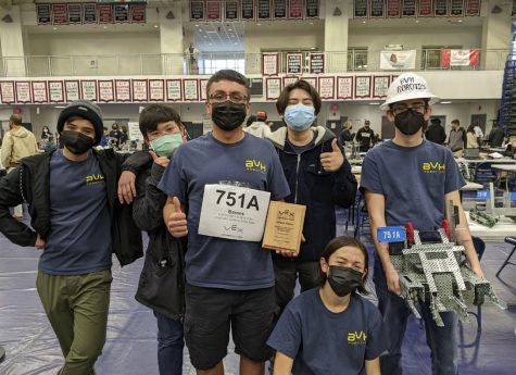 BVH Robotics Team A poses for a picture after winning the Judges Award. The recognition is earned when the judges feel that the team chosen showed creativity and ingenuity despite hardships they faced.
