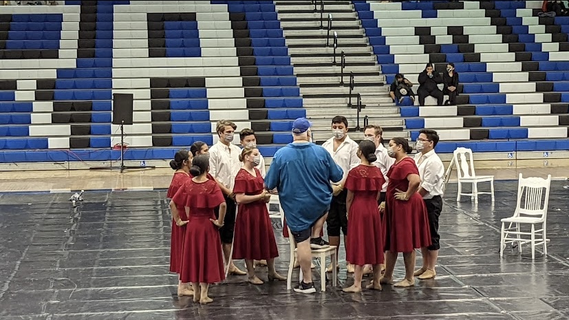 On Jan. 29, BVH Winterguard prepares for their first showcase of the season since 2020. The purpose of this showcase was introduce what the Winterguard team has learned so far during this semester.