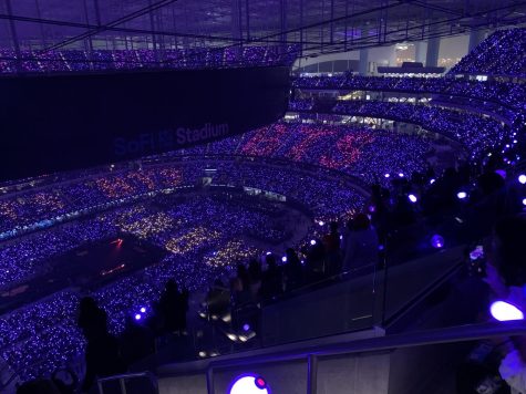 On Dec. 1 2021 K-pop boy group BTS performed at the SoFi Stadium as a part of a series of concerts called BTS Permission to Dance on Stage - LA. Many fans brought with them lightsticks which coordinated with the lighting effects of the groups performance.