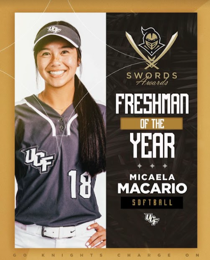 BVH alumna Micaela (Lala) Macario was announced freshman of the year
on University of Central Florida’s (UCF) Instagram page.