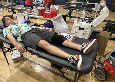 On Oct. 19, 2022, the organization Red Cross held a blood drive in the gym at Bonita Vista High (BVH). Senior Isaac Romero can be seen donating blood to Red Cross.
