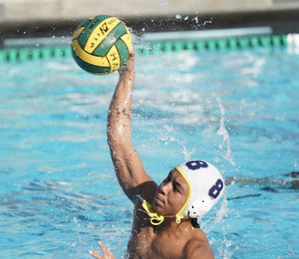 Bonita Vista High (BVH) varsity boys water polo captain and junior Trevor Manaligod (8) uses all of his strength to rocket the ball down the pool. Manaligod has captained the BVH varsity boys water polo team since he was a sophomore, he earned the captain spot as an underclassmen because of his ability to not only be a great player, but a great teammate as well.

Screenshot taken from @bvh_principal on instagram