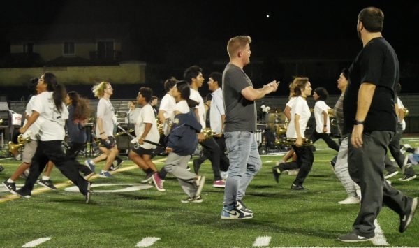 On Oct. 19, Professional Marching Band Composer, Arranger and Designer Luke McMillan helped BVH Club Blue in performing one of his marching band shows. Club Blue has been working on this show since the beginning of the year and McMillan is now here to make final additions and adjustments.
