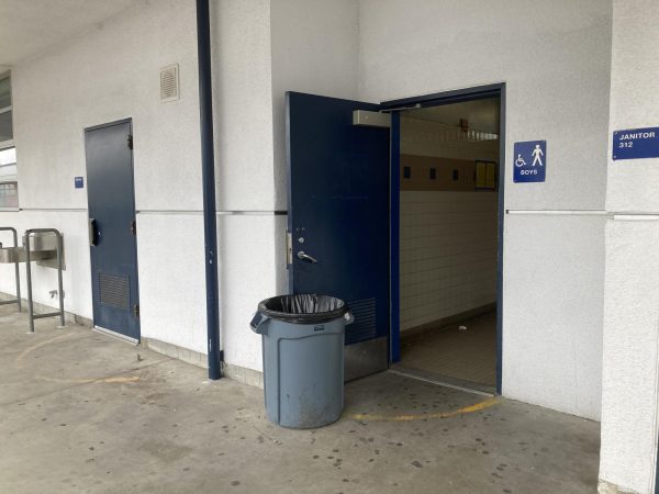 The boys bathroom is accessible on an everyday basis, giving students the opportunity to tag or vandalize the stalls. By saying something explicit or derogatory, it creates a negative impact on the BVH campus.