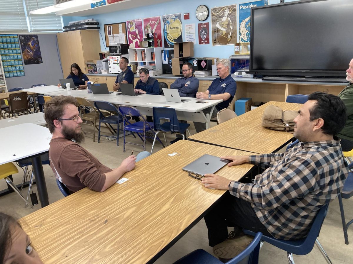 On April 12, the English teachers met in room 407 for the English Language Department (ELD) meeting.  International Baccalaureate (IB) Literature HL 1, Theory of Knowledge and first year ELD)1-2 teacher Jason Good organized the meeting to discuss the changes for the next school year.