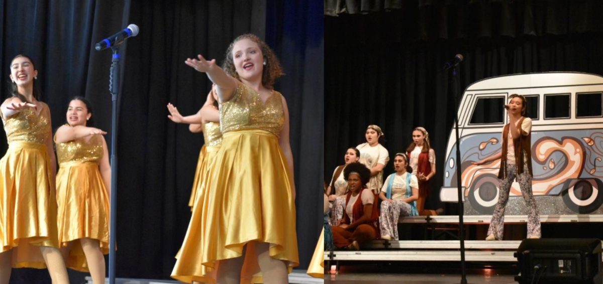 Senior Kaelyn Connors performs at Show Choir Rocks choir
camp in April, before she received the Best Performer award.
This is one of the many performances Connors participated
it. 