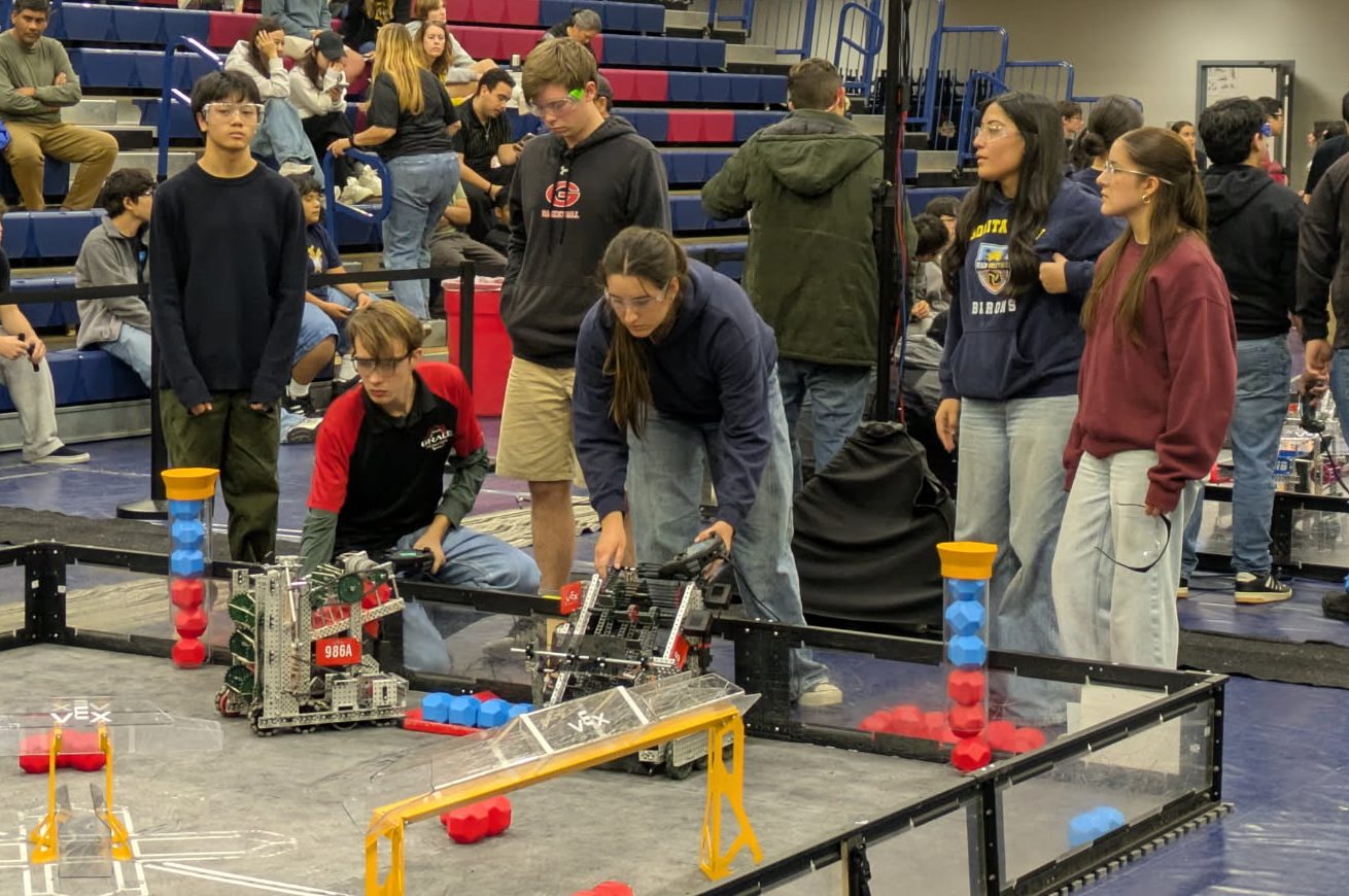 On Feb. 7, senior Maya Delgado is seen particpating at a robotics competition. Delgado holds a leadership position in the program, helping her in her future in STEM at MIT. Photo provided by Crusader staff.
